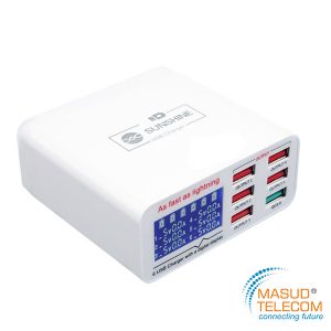 SUNSHINE SS-304Q 5v 6a Digital Lcd Universal 6port Usb Charger