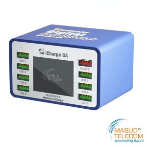 MECHANIC ICharge 8A 8C Fast Charger 8 Ports for Mobile Phone Ipad Charging