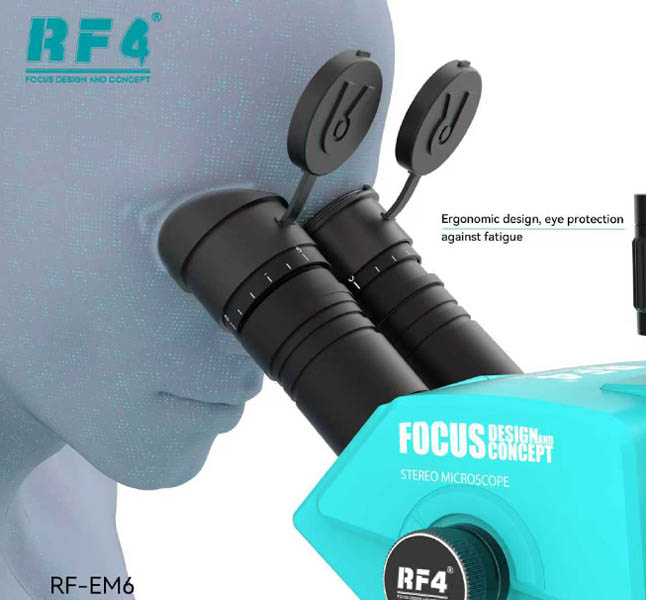 RF4 RF-ME6 Microscope Eyepiece Flip-up Dustproof Silicone Eyecups - Image 2