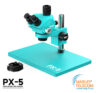 RF4 PX-5 Trinocular Stereo Microscope Continuous Zoom Range of 7X to 50X,Equipped With 260*380mm a Metal Base Plate