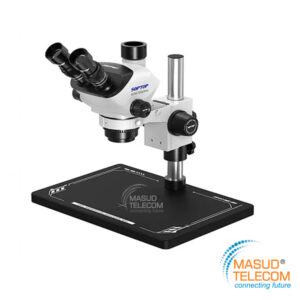 SOPTOP 7060 Ultra Trinocular HD Microscope 7-60X with LED Lights Continuous Zoom Stereo Microscope